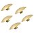 Kit 5 Puxador Orion 33x20mm Zen Dourado (fosco) Pequeno - Imagem 1