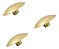 Kit 3 Puxador Orion 33x20mm Zen Dourado (fosco) Pequeno - Imagem 1