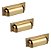Kit 3 Puxador Plymouth Zen Gold Escovado (dourado) - Imagem 1