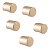 Kit 5 Puxador Radio Mini Zen Dourado (fosco) 955 Zp4308.955 - Imagem 1
