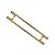Puxador Para Porta Living Dourado Fosco Zen Duplo 1000mm - Imagem 1