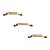Kit 3 Puxador Nord Alça 160 Mm Dourado Matte Zen Zp1843.955 - Imagem 2