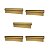Kit 5 Puxador Sorento 96mm Dourado Fosco Zen Móveis - Imagem 2