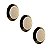 Kit 3 Puxador Para Moveis Ponto Disk G Gold Brilhante Zen - Imagem 1