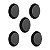 Kit 5 Puxador Para Moveis Ponto Disk G Preto Fosco Zen - Imagem 2