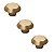 Kit 3 Puxador Moveis Ponto Disk P Dourado Matte Fosco Zen - Imagem 1