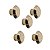 Kit 5 Puxador Moveis Ponto Disk P Gold Dourado Brilhante Zen - Imagem 1