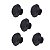 Kit 5 Puxador Para Moveis Ponto Disk P Preto Fosco Zen - Imagem 1