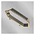 Kit 5 Puxador Moveis Elemento M 48mm Gold Dourado Brilhante - Imagem 3