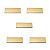 Kit 5 Puxador Moveis Ken 32mm Dourado Matte Fosco Zen - Imagem 1