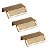 Kit 3 Puxador Citizen 45 Graus P Gold Dourado Brilhante Zen - Imagem 1