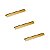 Kit 3 Puxador Moveis Ken Dourado Matte Fosco 192mm Zen - Imagem 1