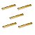 Kit 5 Puxador Moveis Ken Dourado Matte Fosco 192mm Zen - Imagem 1