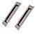Kit 2 Puxador Concha Embutir Porta Inox Polido Cromado 25cm - Imagem 1