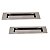Kit 2 Puxador Concha Embutir Porta Inox Polido Cromado 25cm - Imagem 2