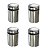 Kit 4 Prolongador Inox Polido 25 X 25 Mm Suporte Vidro Placa - Imagem 1