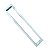 Puxador Porta Duplo Alça 800 Mm Inox Escovado 40x20 Mm 80 Cm - Imagem 2