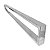 Puxador Porta Duplo Alça 1500 Mm Inox Escovado 50x20 1,5 Mt - Imagem 1