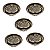Kit 5 Puxador Italy Line 102 Colonial Antique Metal 8922 - Imagem 1