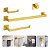 KIT ACESSORIOS DE BANHEIRO 4 PECAS DOURADO BRILHANTE INOX - Imagem 2