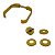 FECHADURA PORTA BANHEIRO DOURADO FOSCO LUNA AROUCA 40MM RED - Imagem 6