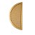 PUXADOR CONCHA MEIA LUA PAIO 64MM DOURADO MATTE (FOSCO) ZEN - Imagem 1