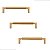 KIT 3 PUXADOR ZIGRINATO IL1780 160MM BRONZE ESC ( DOURADO ) - Imagem 1