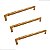 KIT 3 PUXADOR ZIGRINATO IL1780  224MM BRONZE ESC( DOURADO ) - Imagem 1
