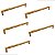 KIT 5 PUXADOR ZIGRINATO IL1780 192MM BRONZE ESC ( DOURADO ) - Imagem 1