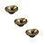 KIT 3 PUXADOR SEIXO P 30MM X 23MM GOLD ESCOVADO DOURADO ZEN - Imagem 1