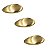 KIT 3 PUXADOR SEIXO G 78MM X 50MM GOLD ESCOVADO DOURADO ZEN - Imagem 1