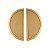 KIT 2 PUXADOR MOVEL MOVEL PAIO 64MM DOURADO MATTE FOSCO ZEN - Imagem 1