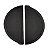 KIT 2 PUXADOR MOVEL CONCHA MEIA LUA PAIO 64MM PRETO ZEN - Imagem 1