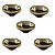 Kit 5 Puxador Ponto Seixo Pequeno Gold Zen Design Zp5761.a00 - Imagem 1