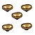 Kit 5 Puxador Ponto Seixo Pequeno Dourado Matte Zen Design - Imagem 1
