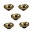 KIT 5 PUXADOR SEIXO P 30 X 22,5MM GOLD ESCOVADO DOURADO ZEN - Imagem 1