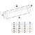 Kit 3 Puxador Liveri Il 955 192mm Dourado Fosco Italy Line - Imagem 8