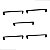 Kit 5 Puxador Moveis Liveri Il 955 128mm Preto Italy Line - Imagem 1