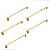 Kit 5 Puxador Liveri Il 955 192mm Dourado Fosco Italy Line - Imagem 1