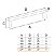 Kit 5 Puxador Liveri Il 955 224mm Dourado Fosco Italy Line - Imagem 7