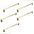 Kit 5 Puxador Liveri Il 955 224mm Dourado Fosco Italy Line - Imagem 1