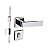 FECHADURA PADO CONCEPT 419 EXTERNA CROMADA 40MM COM CILINDRO - Imagem 2