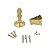 Kit 3 Prendedor Fixador Trava Porta Dourado Fosco 807 Parede - Imagem 2