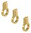 Kit 3 Puxador Antique Ponto Zen Dourado Fosco Zp5404.955 - Imagem 1