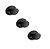 Kit 3 Puxador Beetle Com Base Granada Zen Preto - Imagem 1