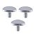 Kit 3 Puxador Beetle Zen Cromado Zp5403.1 Ponto Brilho - Imagem 1