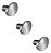 Kit 3 Puxador Beetle Zen Niquel Velho Zp5403.889 Ponto - Imagem 1