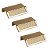 Kit 3 Puxador Citizen 45 Graus P Gold Dourado Brilhante Zen - Imagem 1