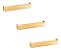 Kit 3 Puxador Creta Dourado Zen 192 Mm Zp3950.955 - Imagem 1
