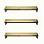 Kit 3 Puxador Creta Zen Gold Brilhante Dourado 192 Mm - Imagem 1